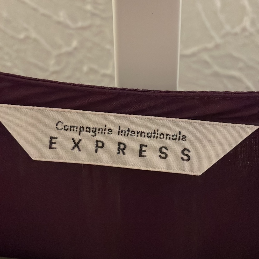 Express Purple Medium Button Down Long Sleeve - image 5